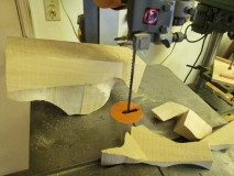 Cutting from block of wood