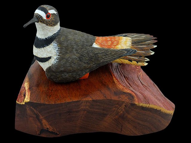 "At Rest" Killdeer Carving