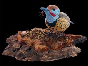 “On the Ant Hill” Northern Flicker Carving