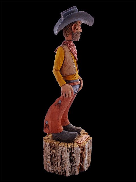"Trail Boss" Cowboy Carving