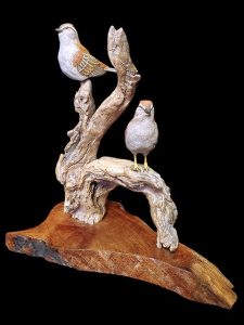 “Perfect Perch” Chipping Sparrow Pair