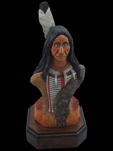 “Warrior” Bust of Native American Warrior